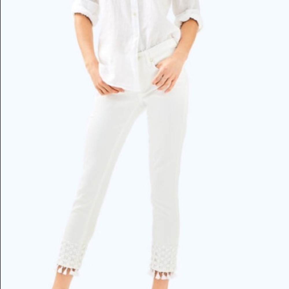 NWT Lilly Pulitzer South Ocean Skinny Crop sz 0